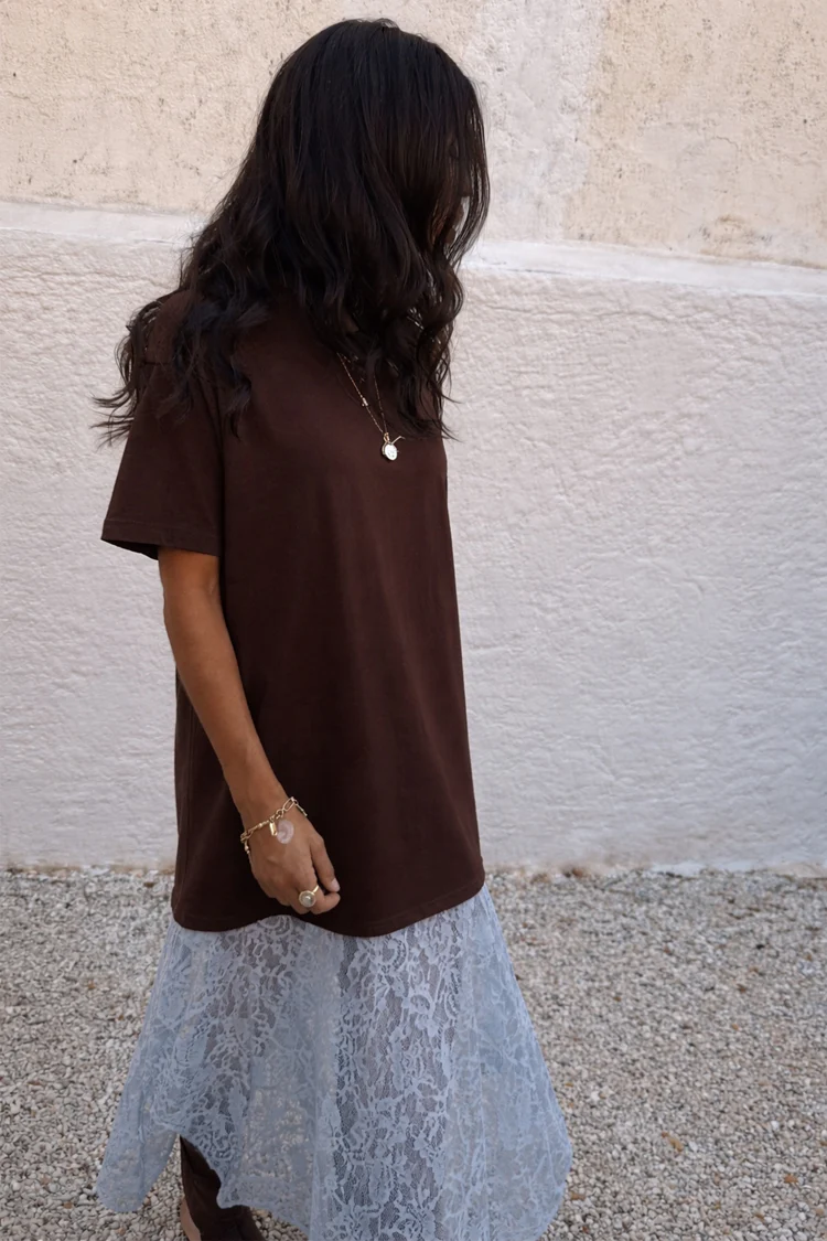 Chocolate Cara T Shirt Dress - Image 4