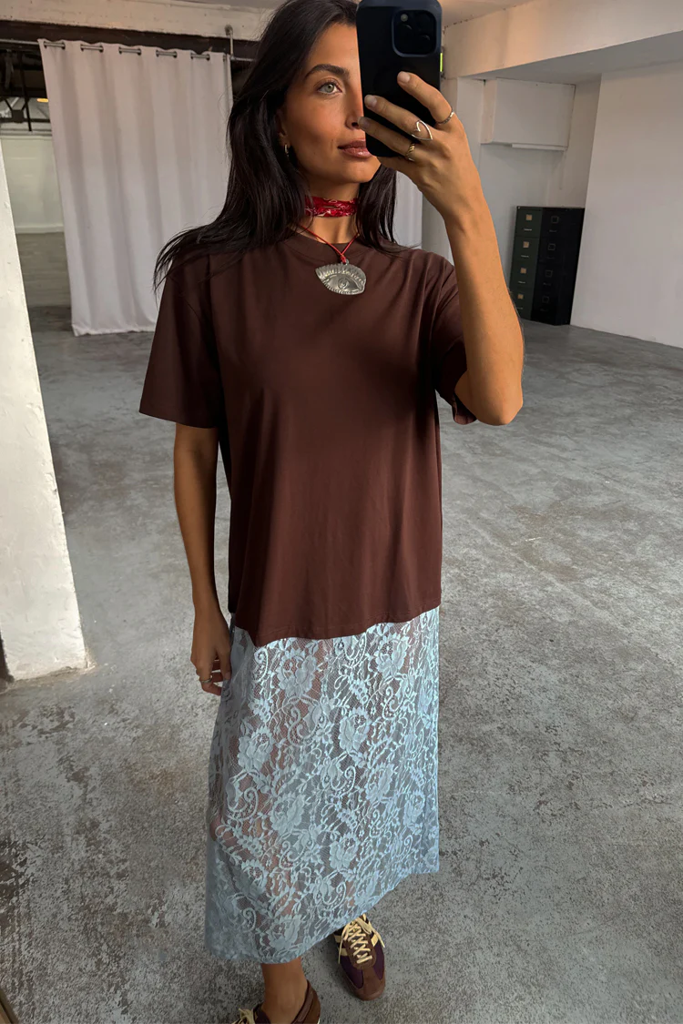 Chocolate Cara T Shirt Dress - Image 6