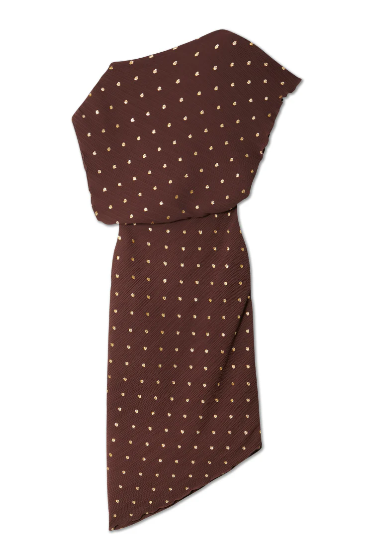 Chocolate Plisse Desiree Dress - Image 8