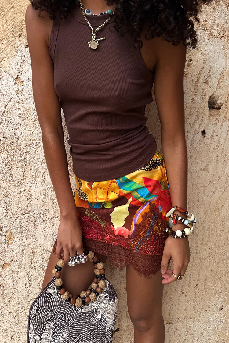 Chocolate Ribbed Tank - Image 3