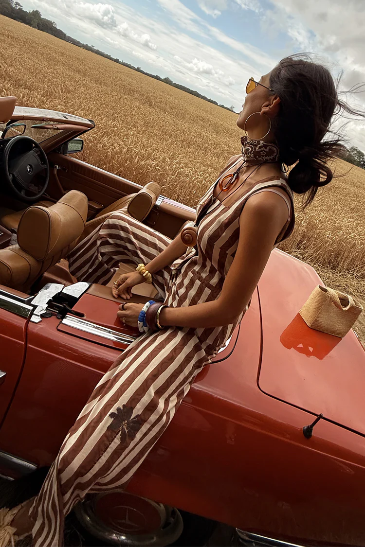 Chocolate Stripe Trousers - Image 2