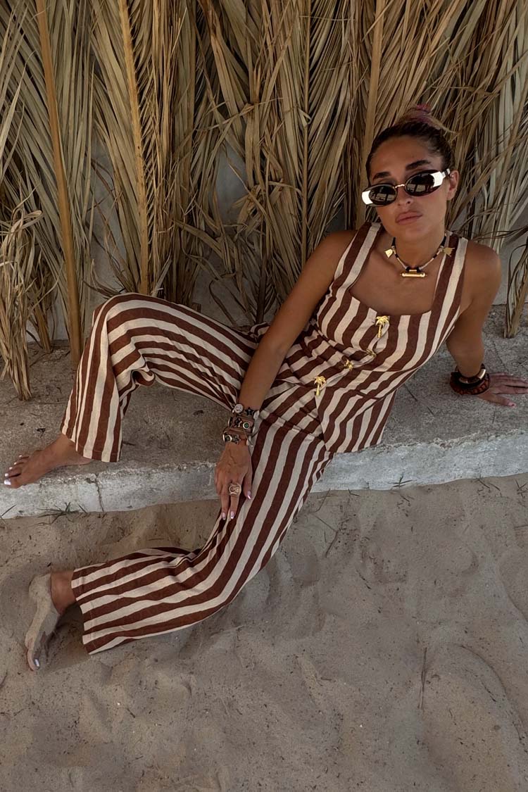 Chocolate Stripe Trousers - Image 3