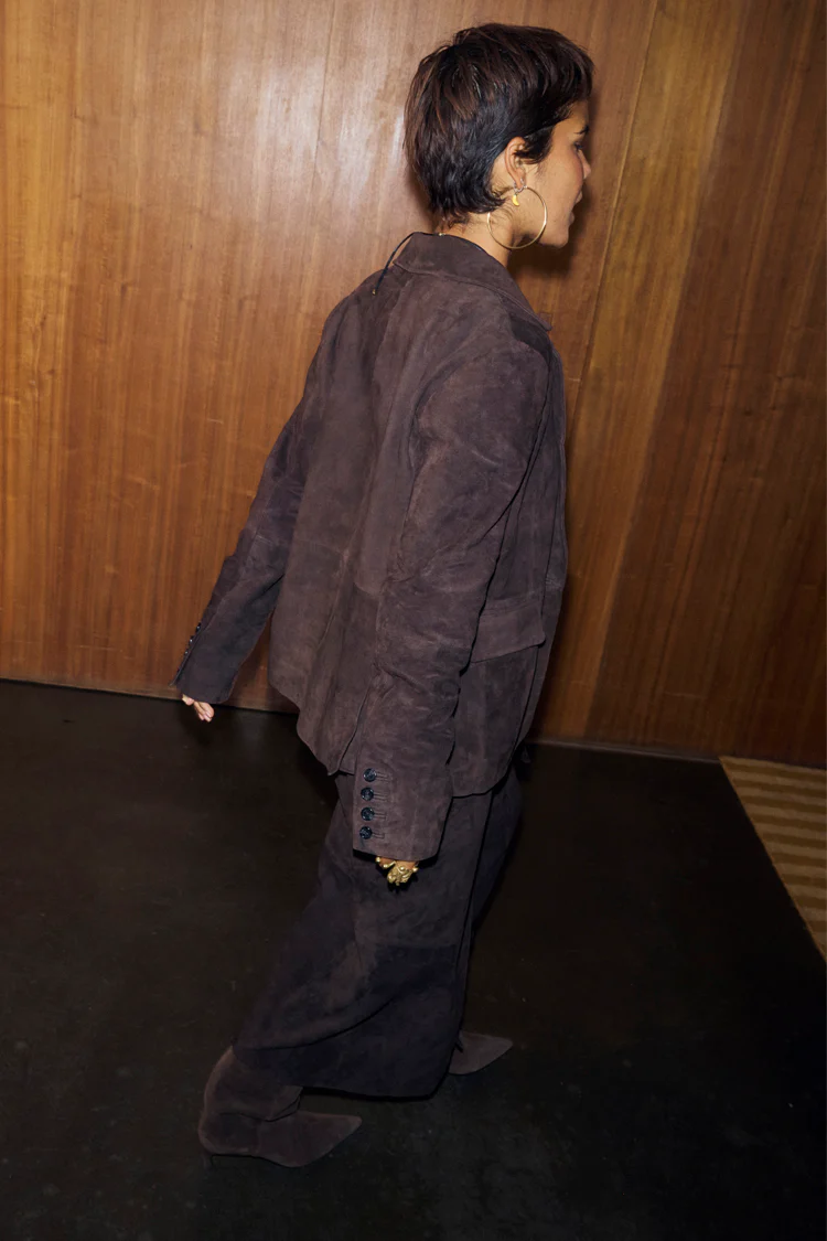 Chocolate Suede Jacket - Image 4