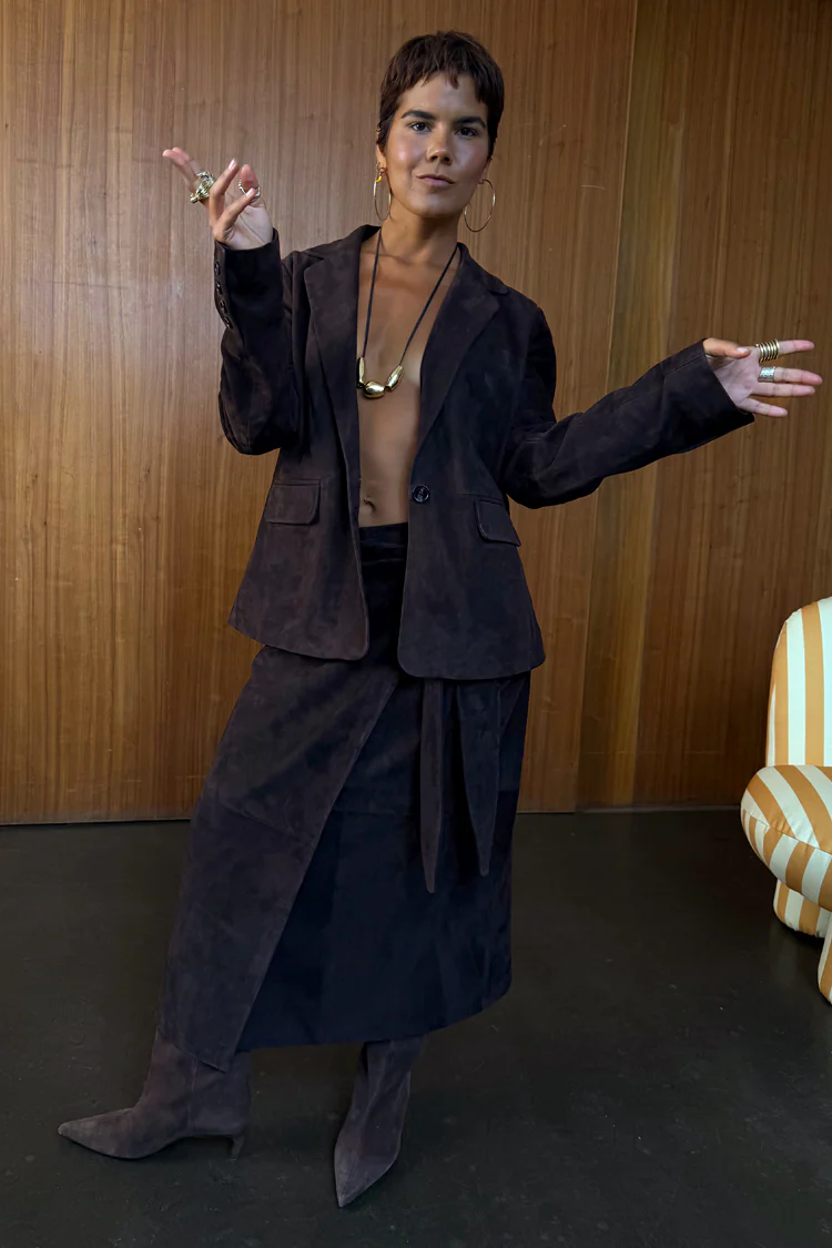 Chocolate Suede Jacket - Image 5