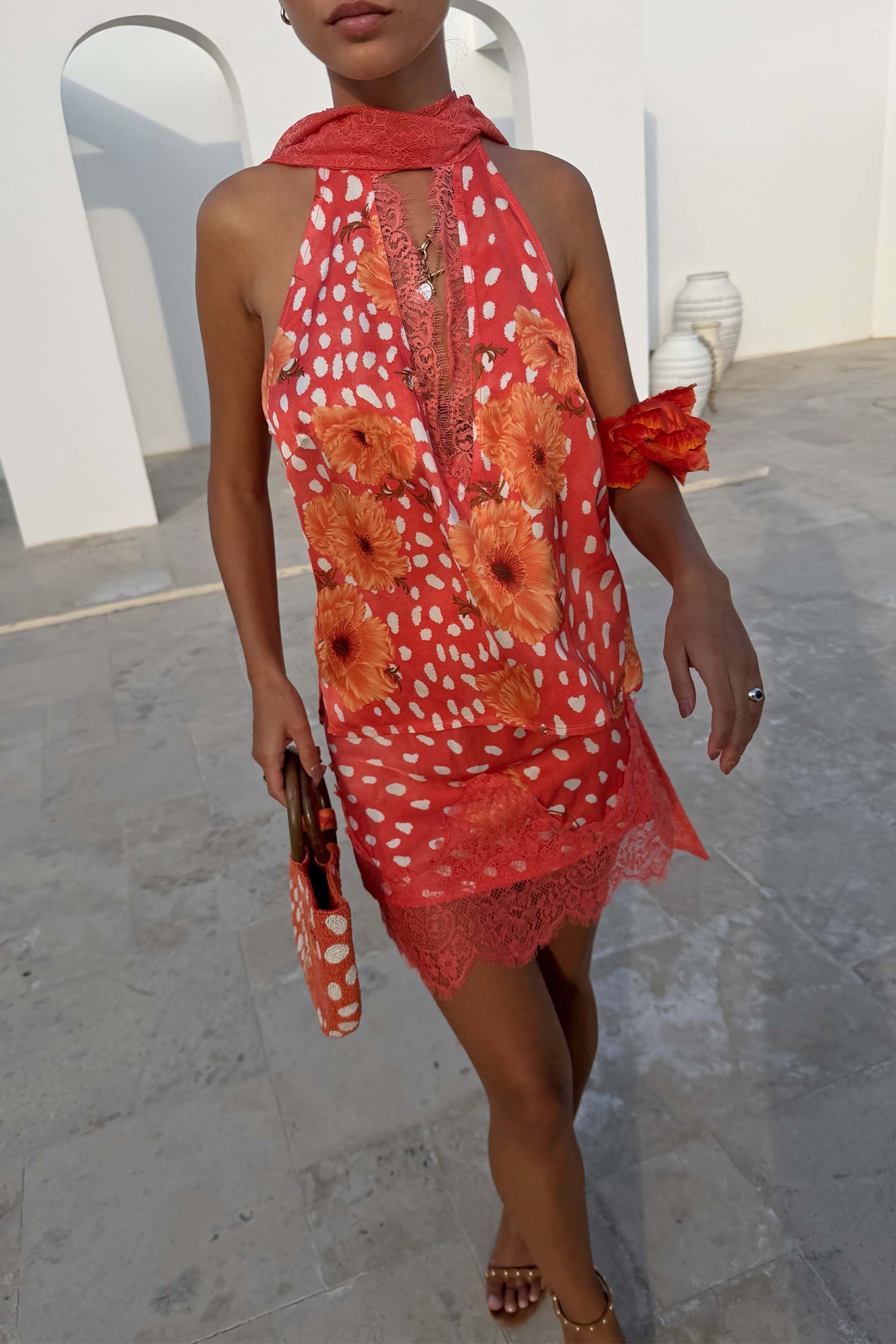 Coral Fawn Poppy Lily Top - Image 3