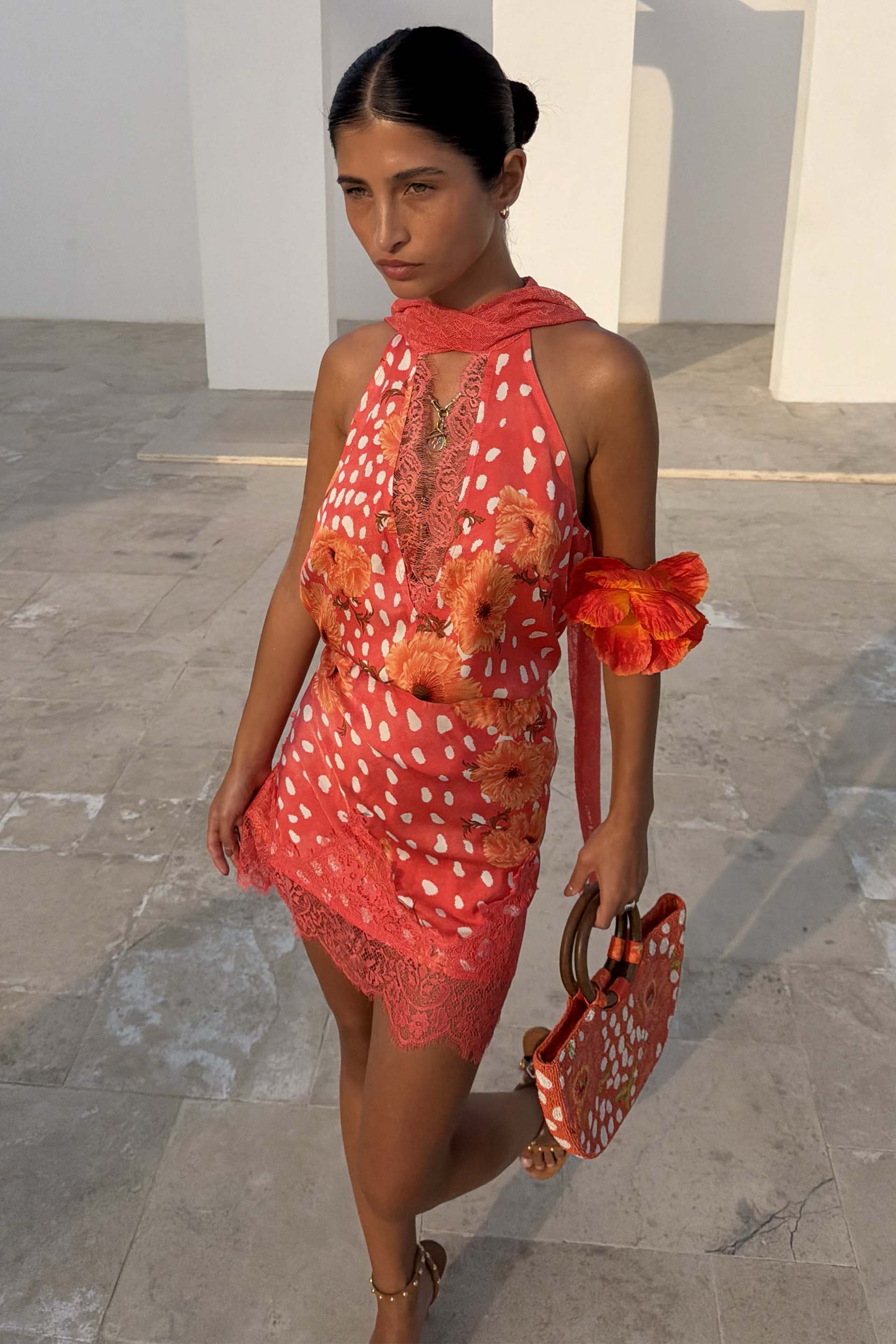 Coral Fawn Poppy Lily Top - Image 4