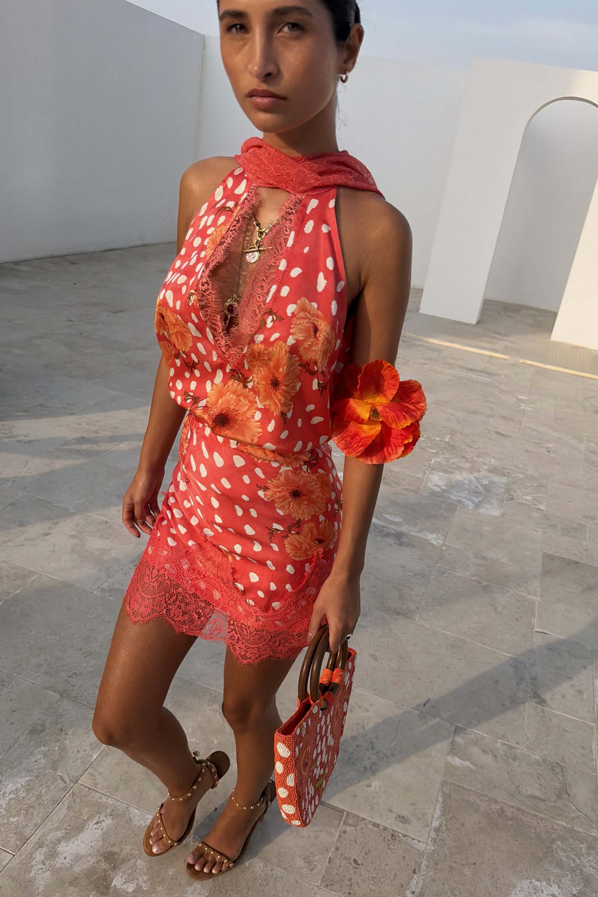 Coral Fawn Poppy Mini Maeva Skirt - Image 2