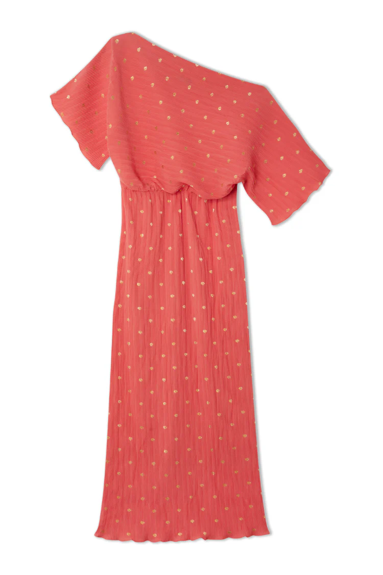 Coral Plisse Tilly Dress - Image 8
