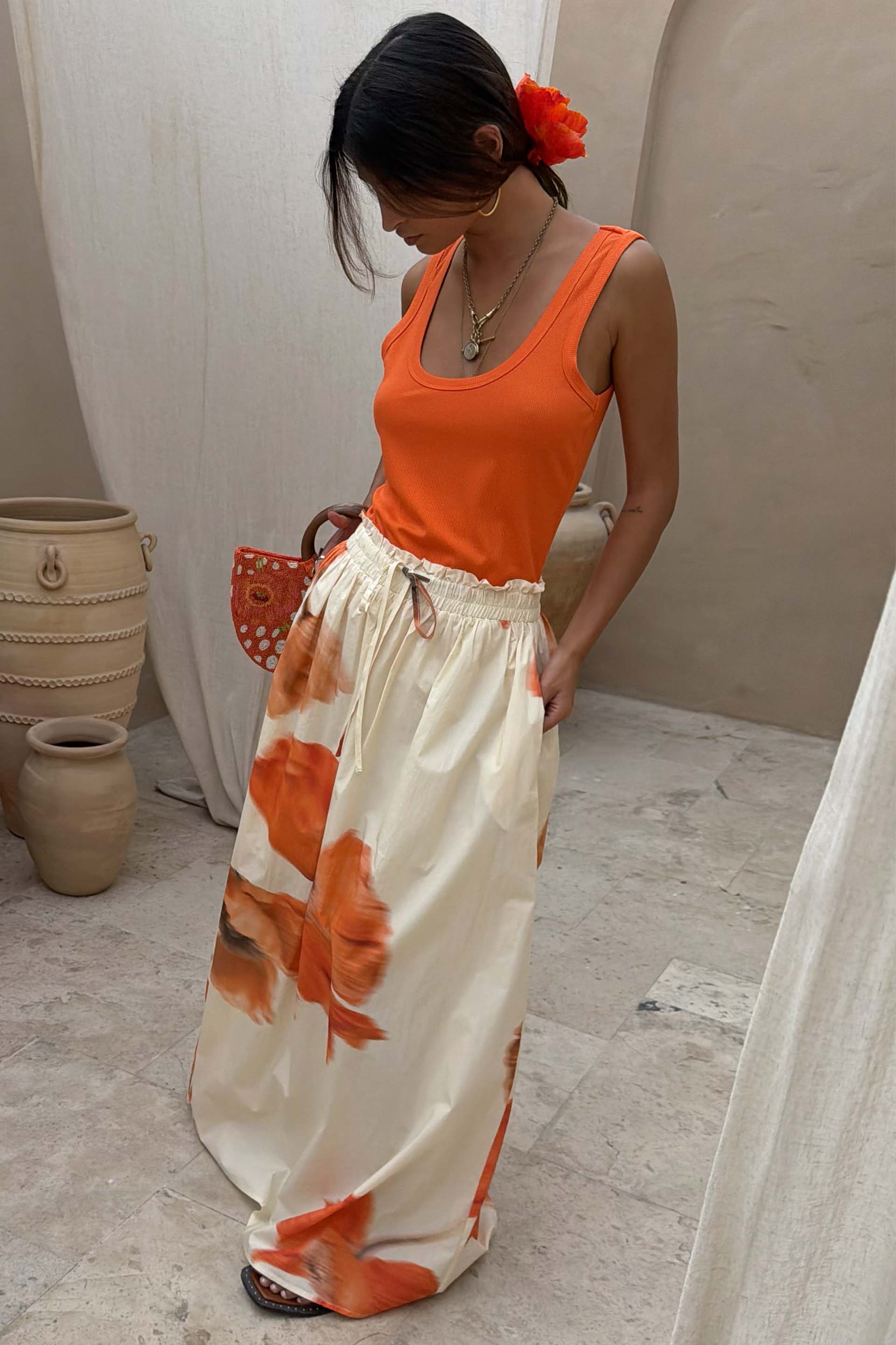 Coral Scoop Neck Rib Tank - Image 4