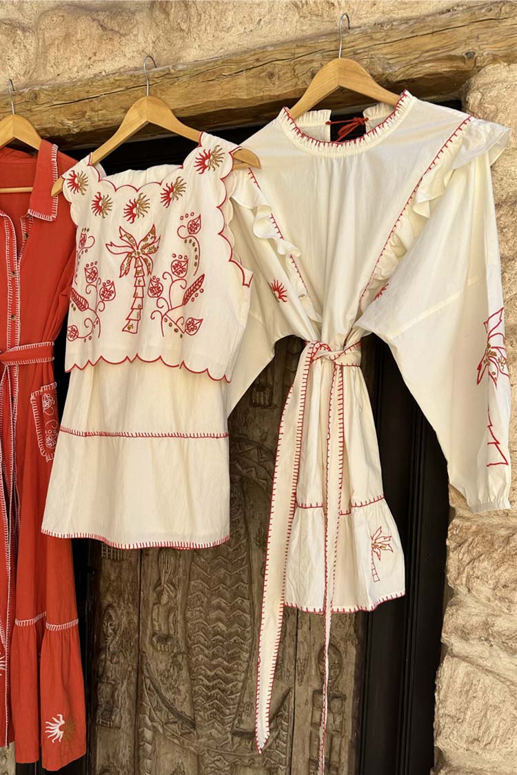 Cream And Red Pollenca Mini Dress - Image 11