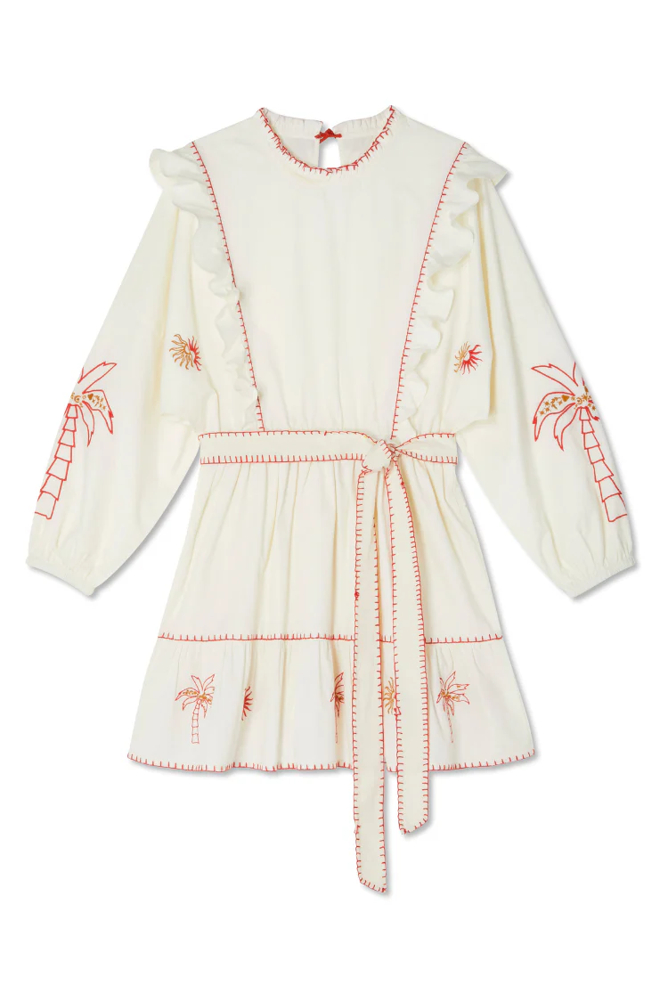 Cream And Red Pollenca Mini Dress - Image 12