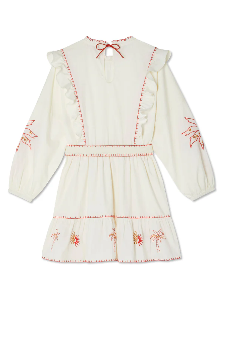 Cream And Red Pollenca Mini Dress - Image 13