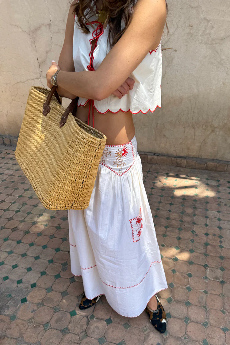 Cream and Red Pollenca Skirt - Image 3
