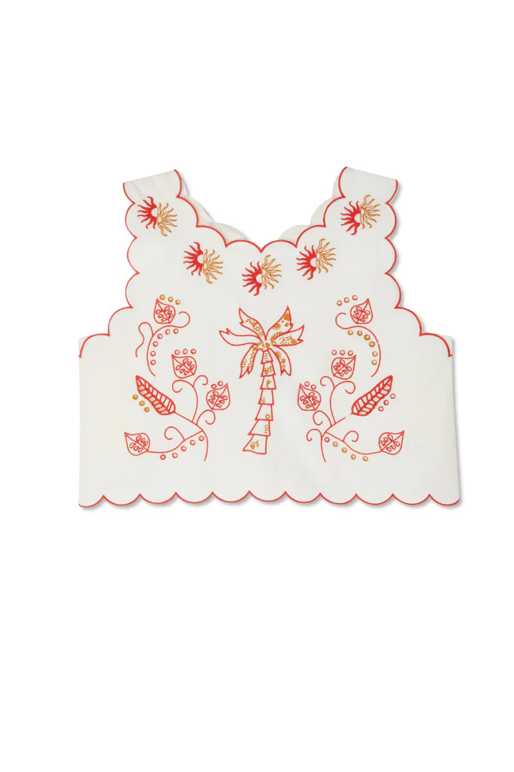 Cream and Red Pollenca Top - Image 11
