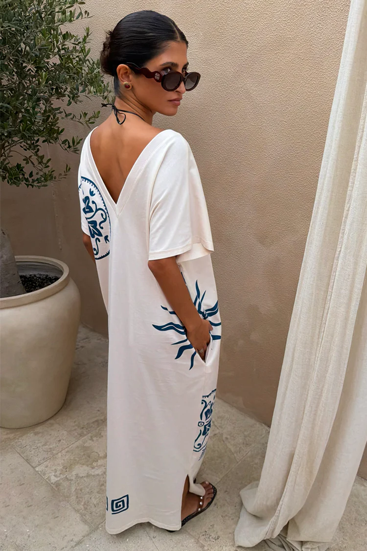 Cream Dolce Vita T-Shirt Dress - Image 2