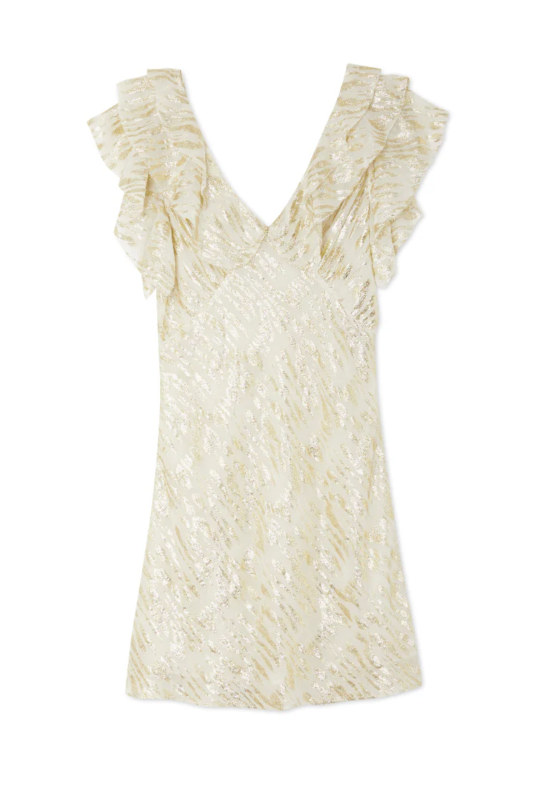 Cream Jacquard Tilda Mini Dress - Image 13