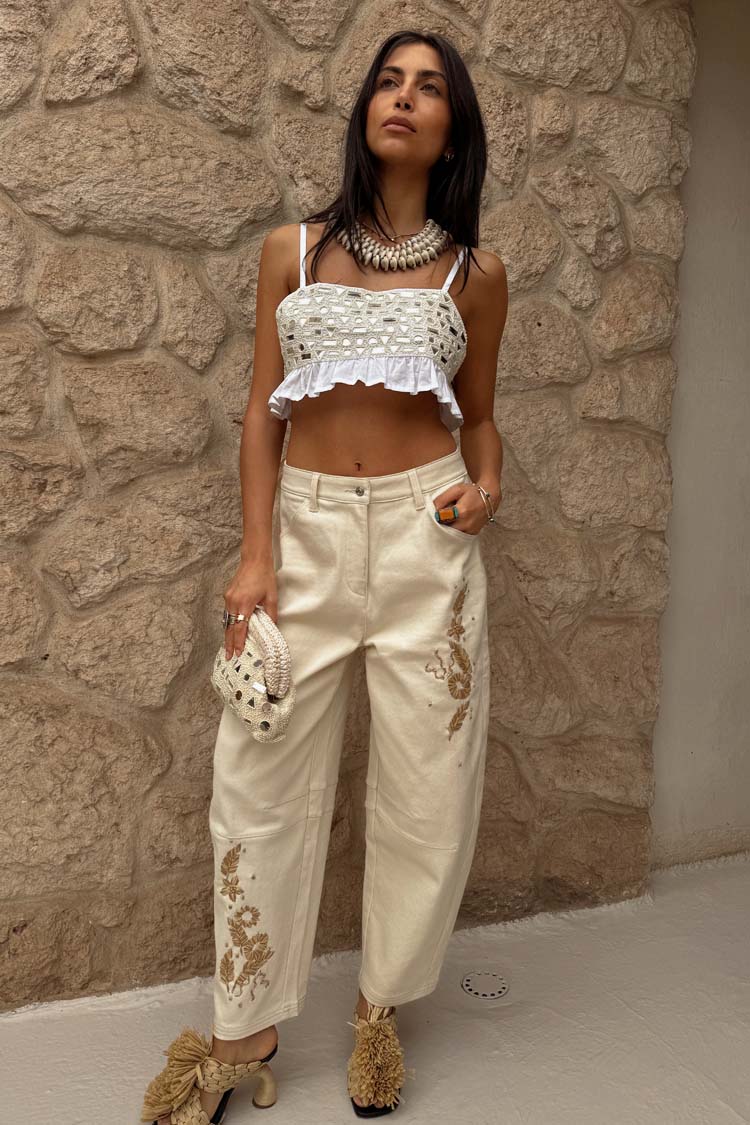 Cream Mirror Gabbi Top - Image 3