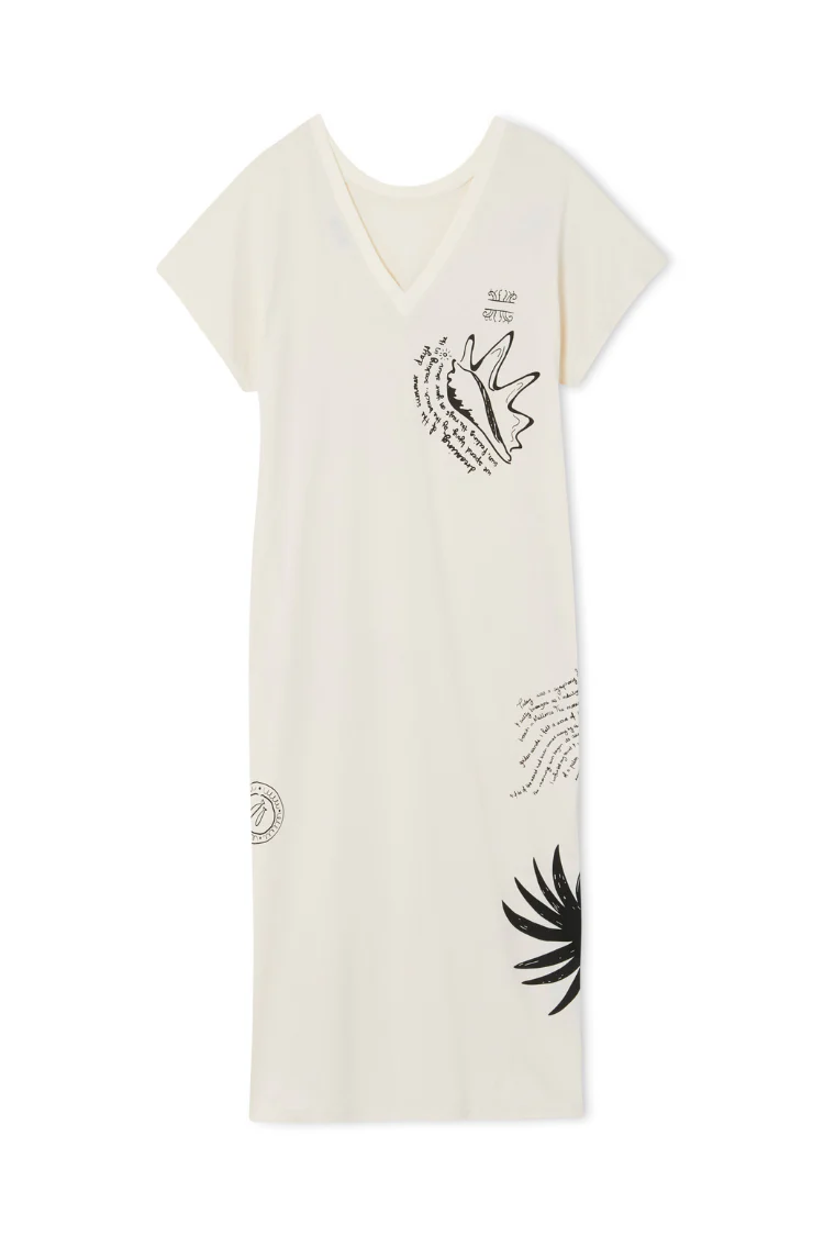 Cream Palma T Shirt Dress - Image 12