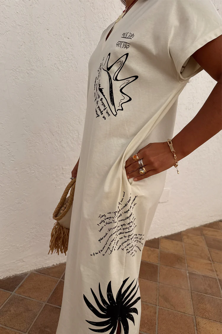 Cream Palma T Shirt Dress - Image 9