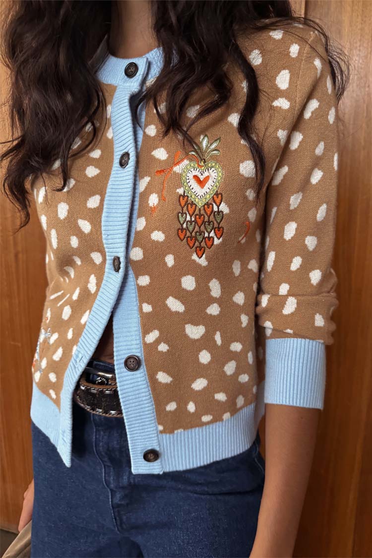 Deer Print Hollie Cardigan - Image 4
