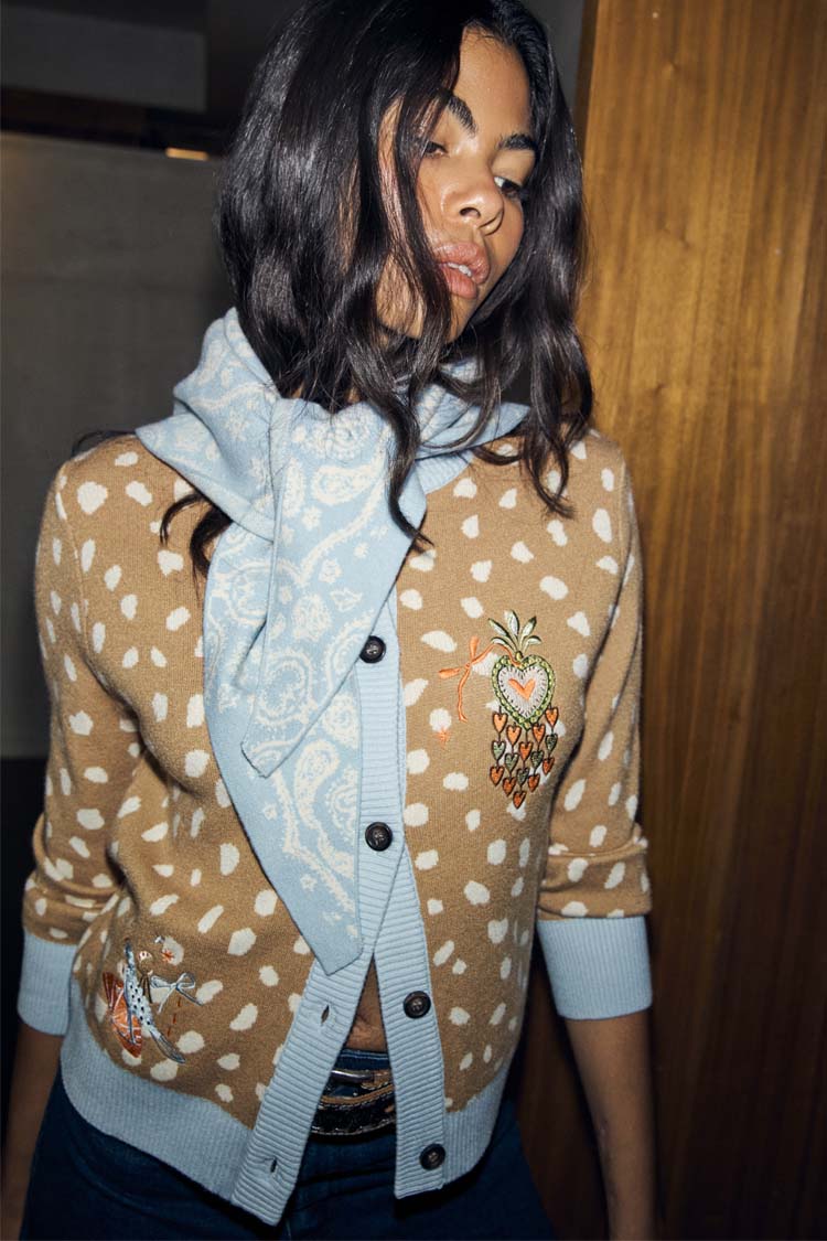 Deer Print Hollie Cardigan - Image 6