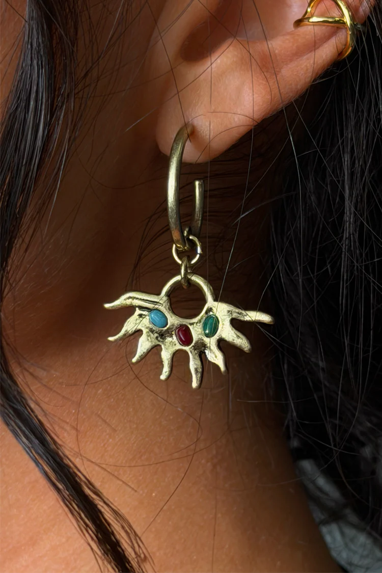 Deloris Sun Hoop Earrings - Image 2