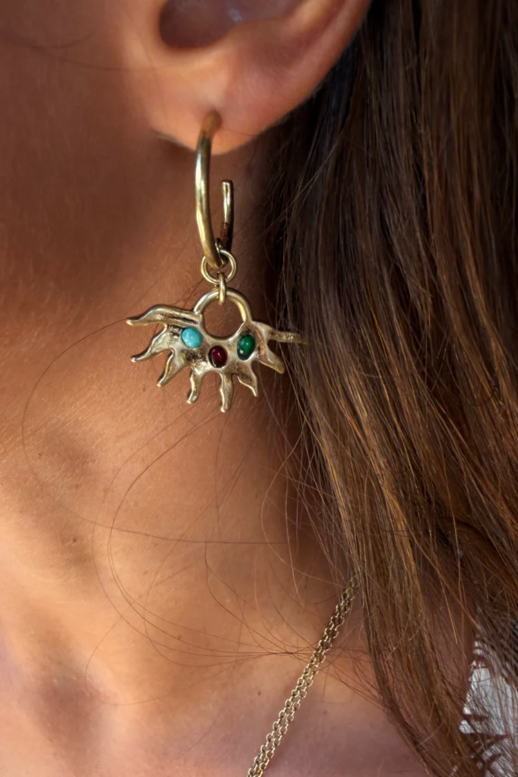 Deloris Sun Hoop Earrings - Image 5