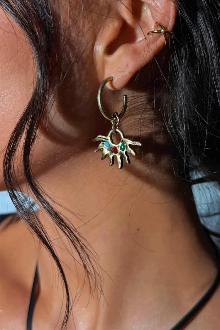 Deloris Sun Hoop Earrings - Image 6