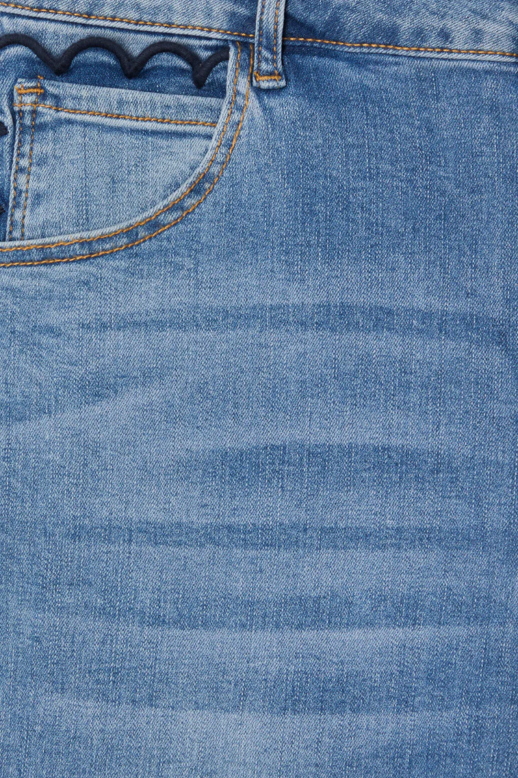Denim Flare Scallop Jean - Image 9