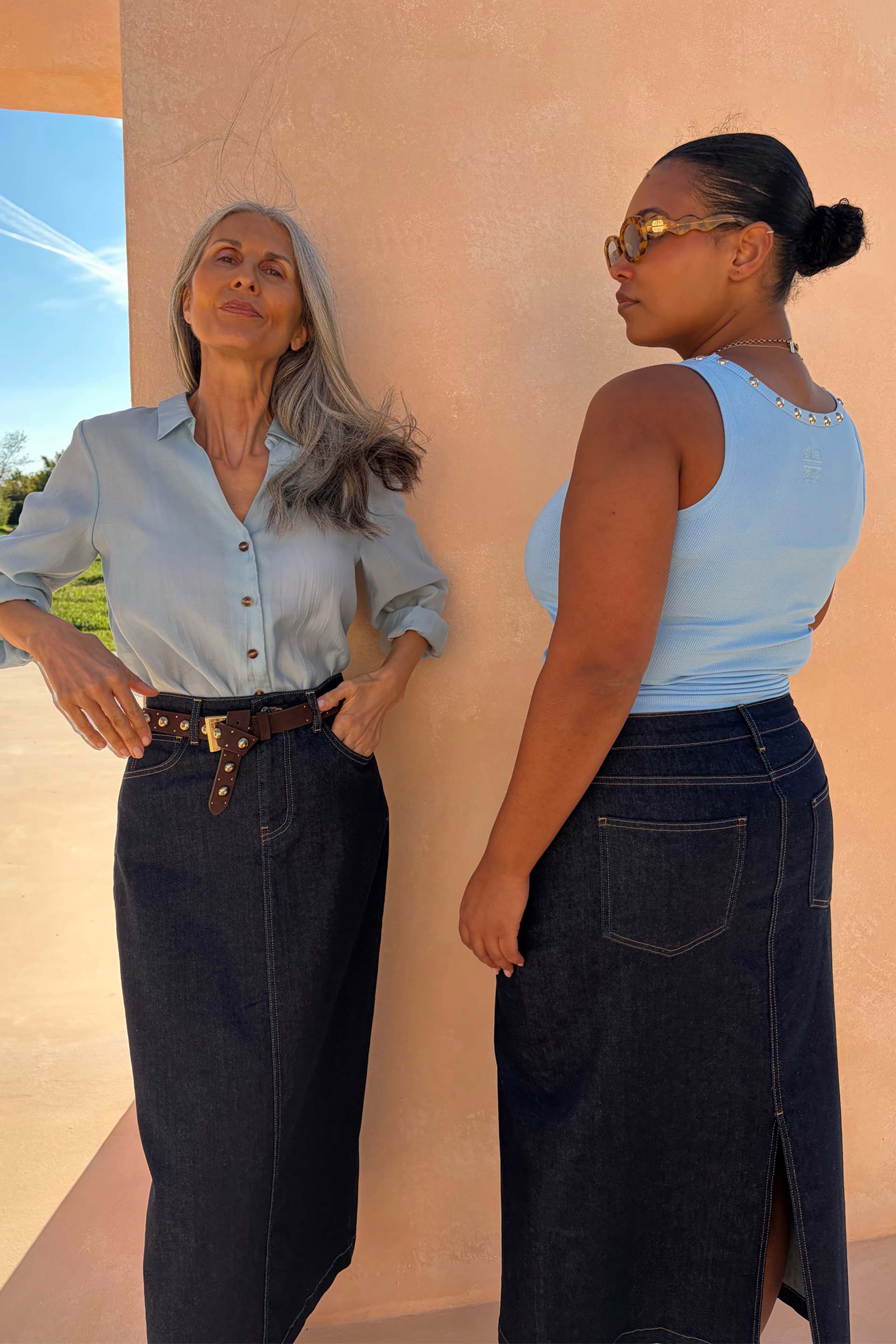 Denim Pencil Skirt - Image 3