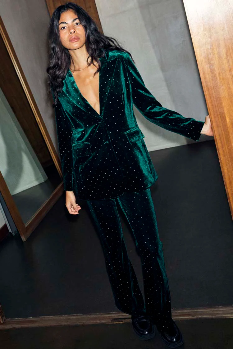 Emerald Velvet Blazer - Image 8