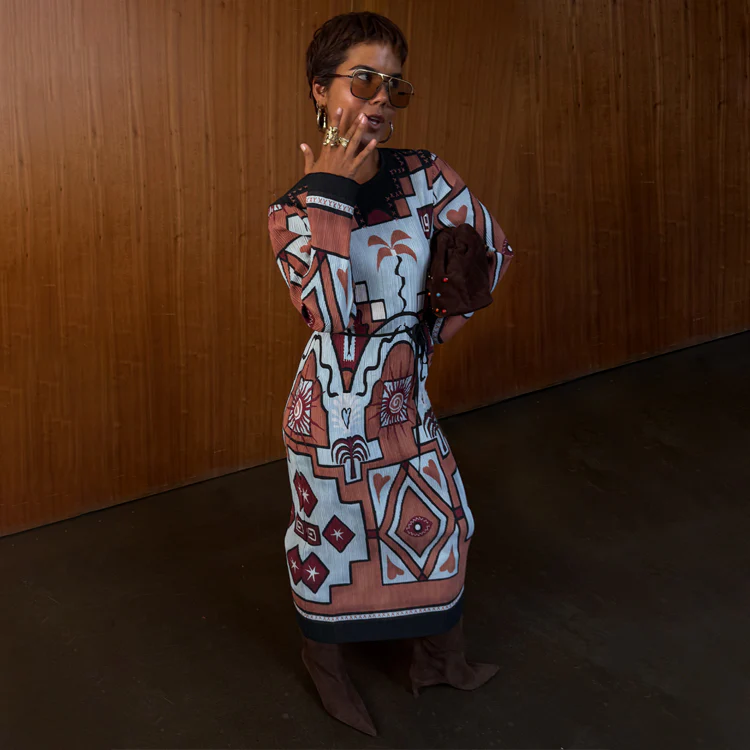 Geometric Gaia Dress