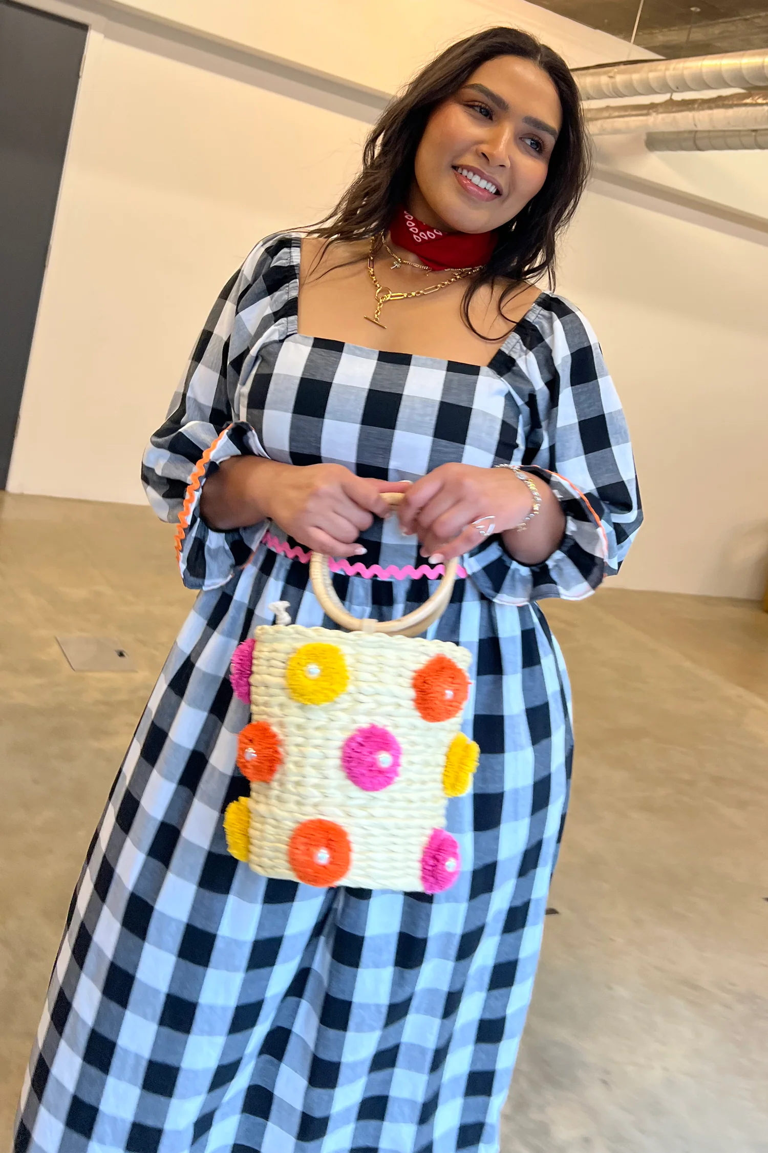 Gingham Macy Midi Dress - Image 3