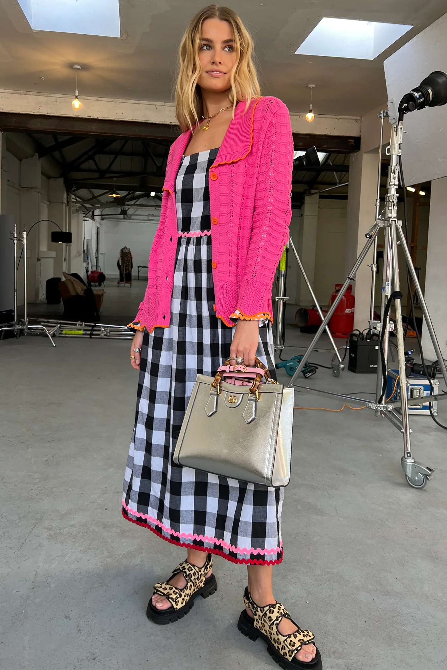 Gingham Macy Midi Dress - Image 5