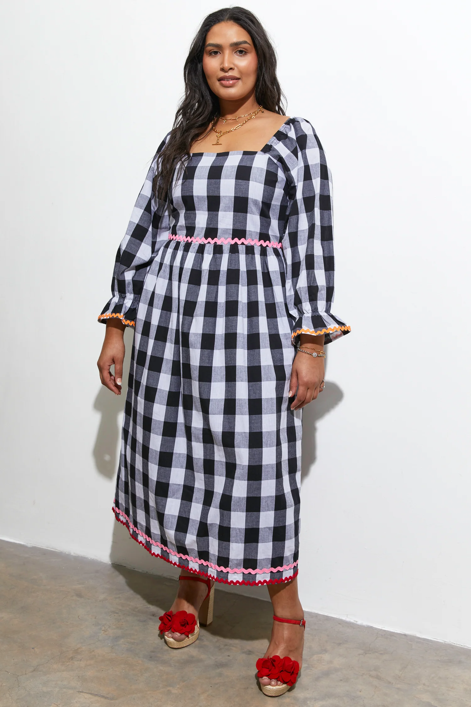 Gingham Macy Midi Dress - Image 8