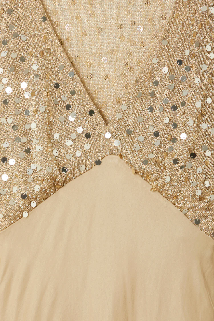 Gold Sequin Elodie Dress - Image 9