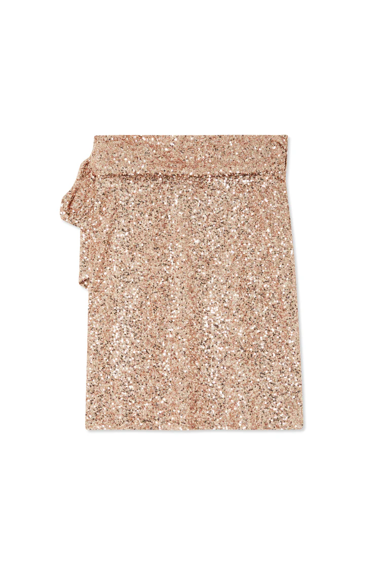 Gold Sequin Mini Jaspre Skirt - Image 8