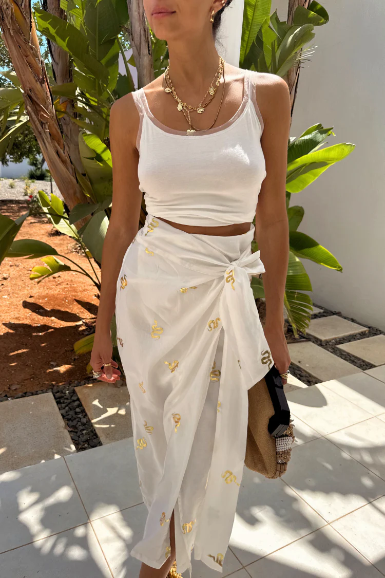 Gold Snake Jaspre Wrap Skirt - Image 3