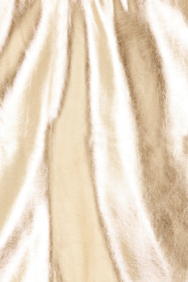 Gold Vegan Leather Mini Wrap skirt - Image 12