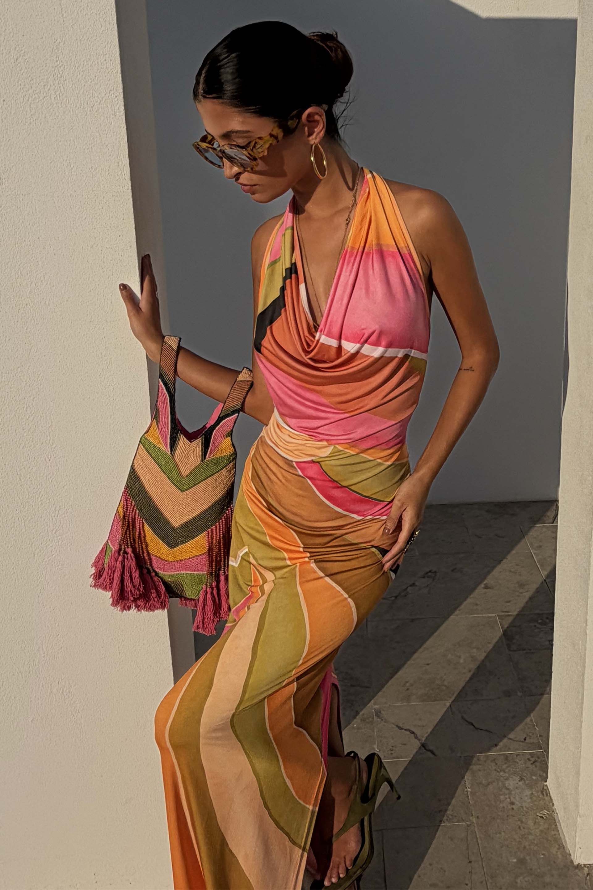 Green Abstract Sabine Dress - Image 11