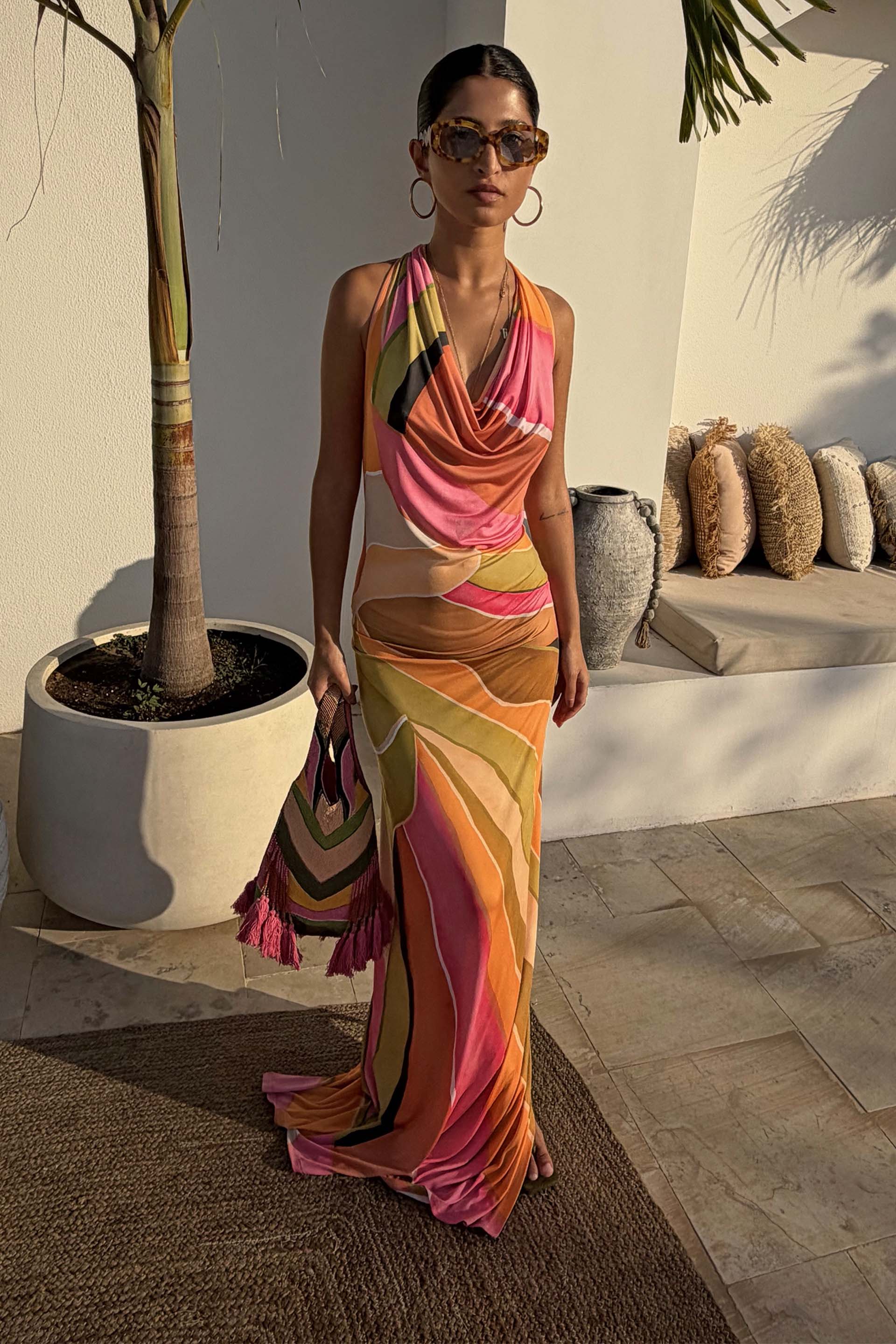 Green Abstract Sabine Dress - Image 14