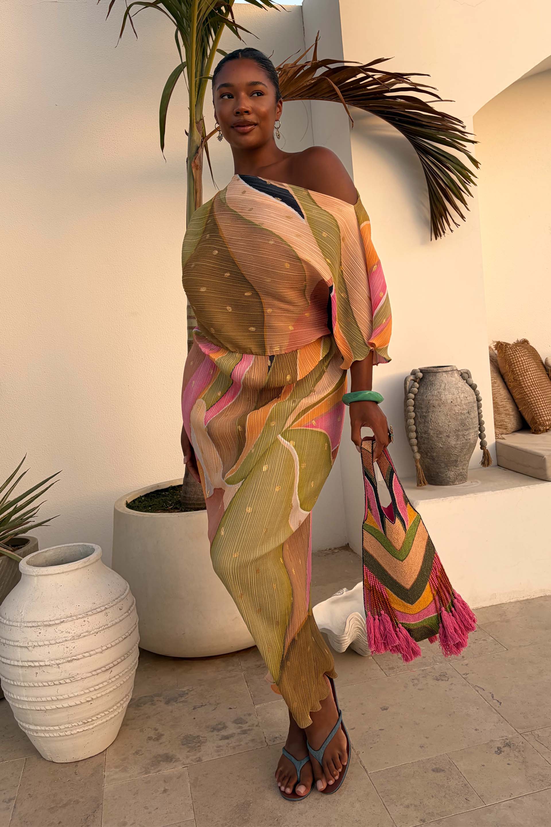 Green Abstract Tilly Dress Petite - Image 9