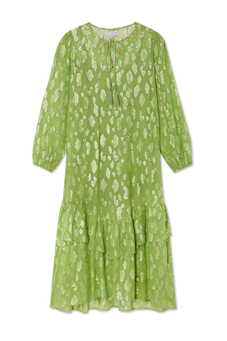 Green Jacquard Harmony Dress Petite - Image 7