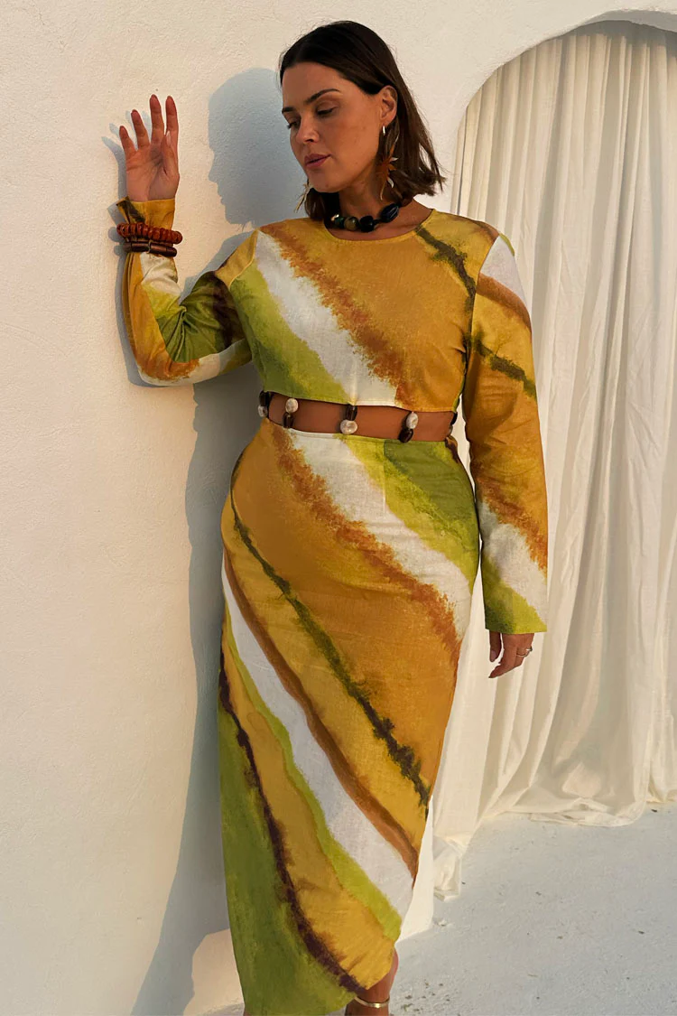 Green Ombre Alba Dress - Image 11