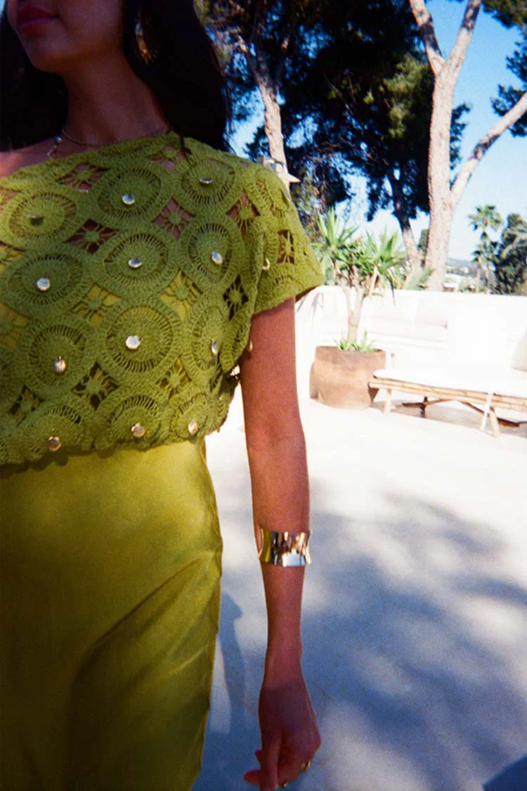 Green Shell Crochet Tilly Dress - Image 7