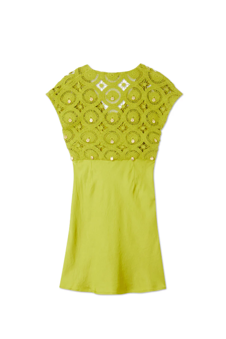 Green Shell Mini Elodie Dress - Image 10