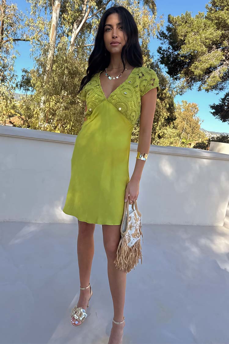 Green Shell Mini Elodie Dress - Image 4