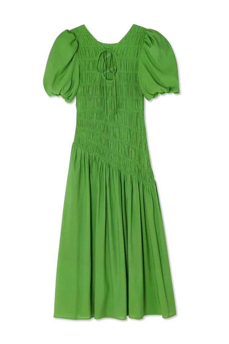 Green Shirred Nara Dress - Image 15