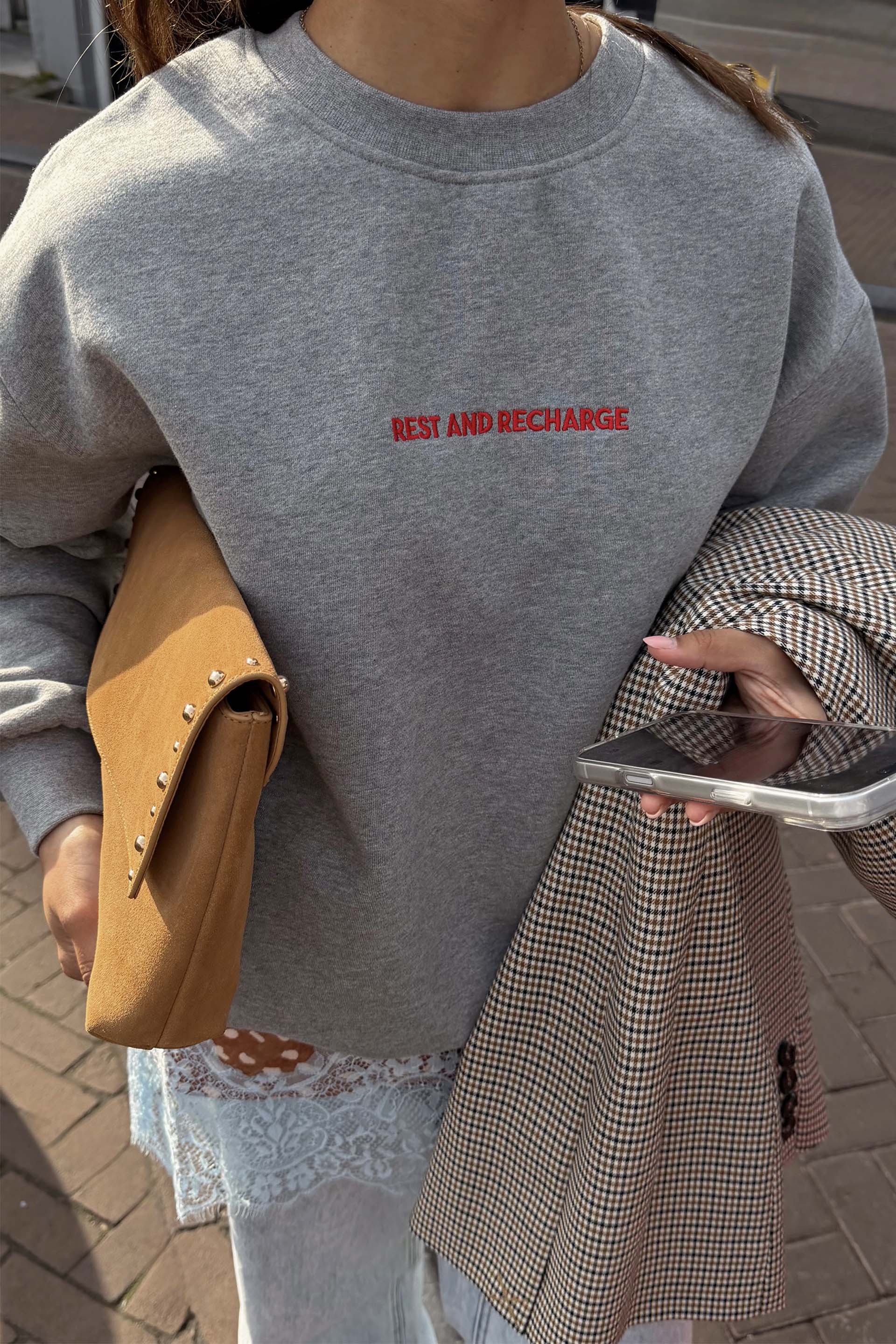 Grey Rest and Recharge Jumper - Image 2