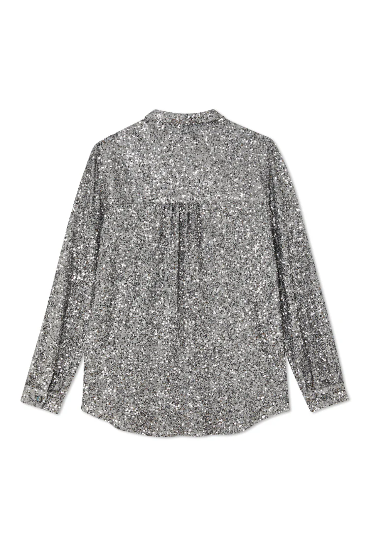 Gunmetal Sequin Miley Shirt - Image 8